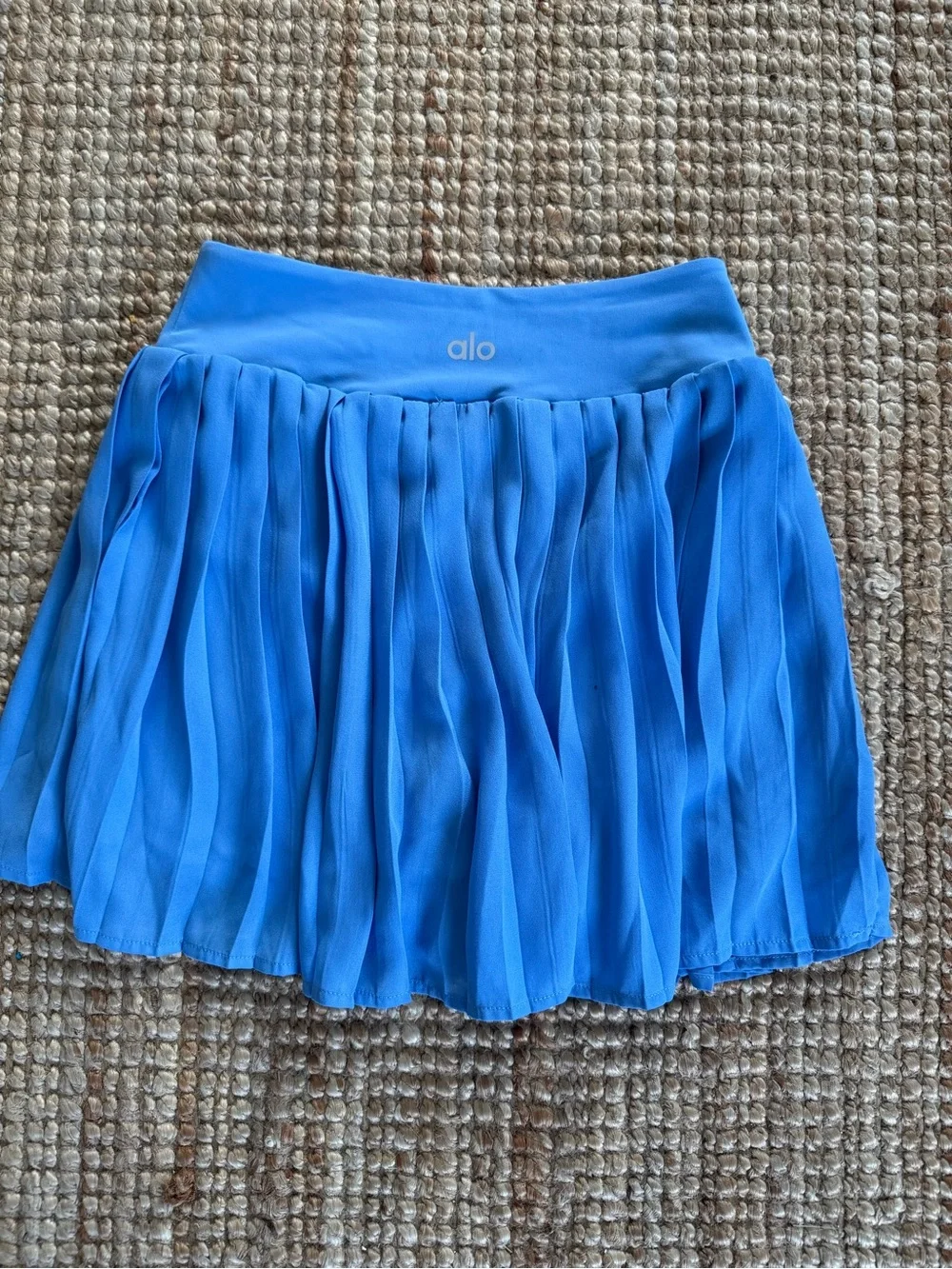 Alo Yoga Blue Pleated Tennis Skirt Skort Size Small Athletic Golf Pickleball